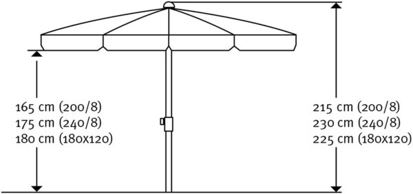 Schneider Saulessargs Ibiza Natural 200 x 200 x 215 cm 680-02 8