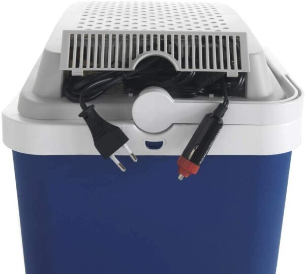 Campos 75228 Mini elektriskais portatīvais ledusskapis 24 L, ražots Spānijā, var pieslēgt 12 V auto kontaktligzdai, zils/pelēks, 24L 2