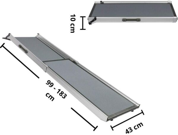 PetSafe Happy Ride teleskopiskā suņu rampa - viegla un pārvietojama mājdzīvnieku rampa - automašīnām, lieliem transportlīdzekļiem un 4x4 - izturīgs alumīnija rāmis, kas atbalsta līdz 181 kg smagumu 10