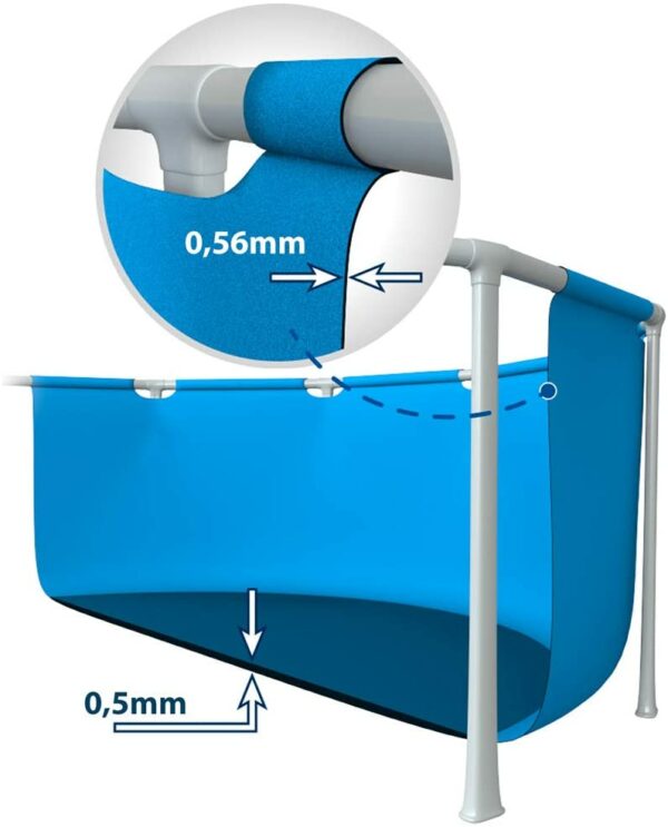 Intex metāla rāmja baseins 3 X 2 X 0,75 M - cauruļveida metāla taisnstūra formas 4