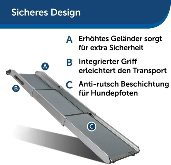 PetSafe Happy Ride kompakts teleskopisks uzbrauktuves rāmis suņiem - piemērots automašīnām, lieliem transportlīdzekļiem un 4x4 - izturīgs, viegls alumīnija rāmis, kas atbalsta jūsu mājdzīvniekus līdz 136 kg. 2