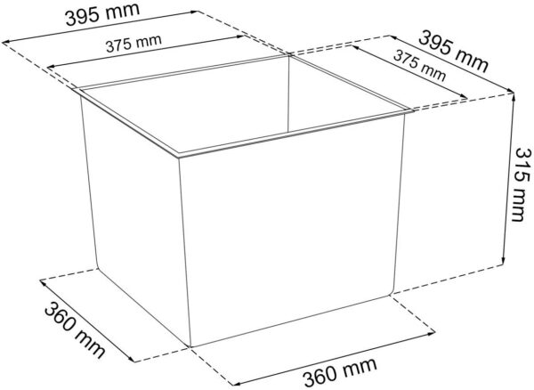 Prosper Plast Drts400-440u 40 x 40 x 75 cm "Rato" kvadrātveida puķu pods - Tumši brūns 3