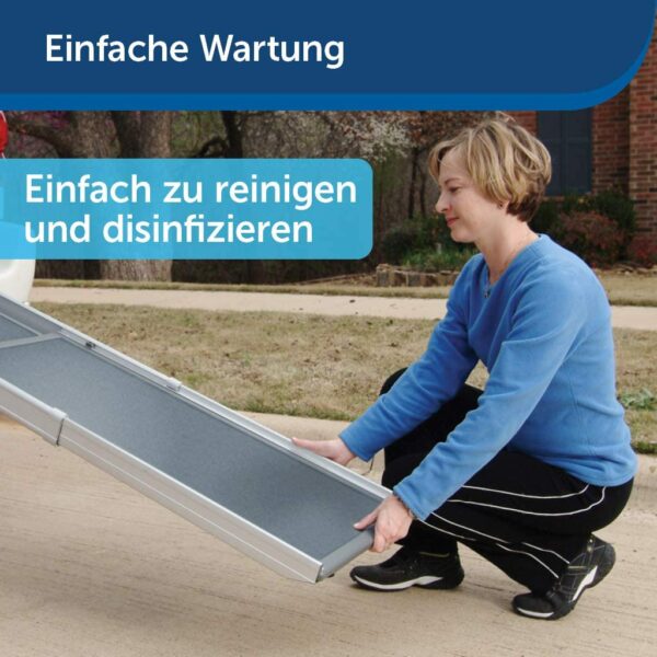 PetSafe Happy Ride teleskopiskā suņu rampa - viegla un pārvietojama mājdzīvnieku rampa - automašīnām, lieliem transportlīdzekļiem un 4x4 - izturīgs alumīnija rāmis, kas atbalsta līdz 181 kg smagumu 5