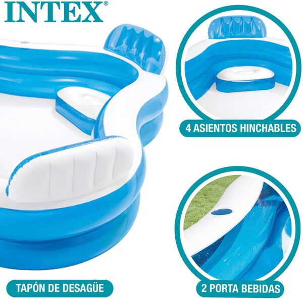 Intex 56475 - INTEX piepūšamais baseins ar sēdekļiem 229x229x66 cm - 990L 3