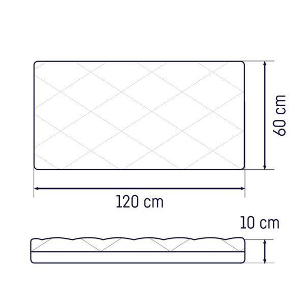 Julius Zöllner Dr. Lübbe Air Premium bērnu matracis, TÜV sertificēts, OEKO-TEX Standard 100, 60 x 120 cm 11