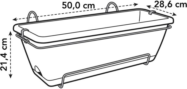 Elho Barcelona Allin1 50cm stādītājs, 10 litri, Taupe, 50 cm 3