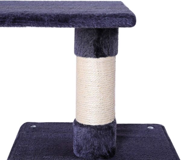 Dibea Cat Tree Activity Centre skrāpēšanas stabiņš, kāpšanas rotaļlieta, 80 cm, pelēkā krāsā 4