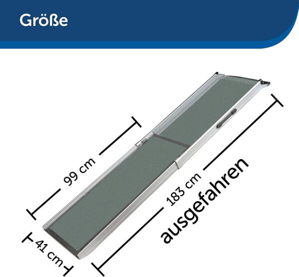PetSafe Happy Ride teleskopiskā suņu rampa - viegla un pārvietojama mājdzīvnieku rampa - automašīnām, lieliem transportlīdzekļiem un 4x4 - izturīgs alumīnija rāmis, kas atbalsta līdz 181 kg smagumu 2