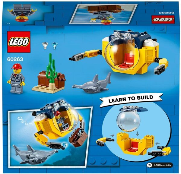 LEGO 60263 City Mini zemūdene jūras pētniekiem zemūdens komplekts, niršanas piedzīvojumu rotaļlieta bērniem 4+ gadiem 5