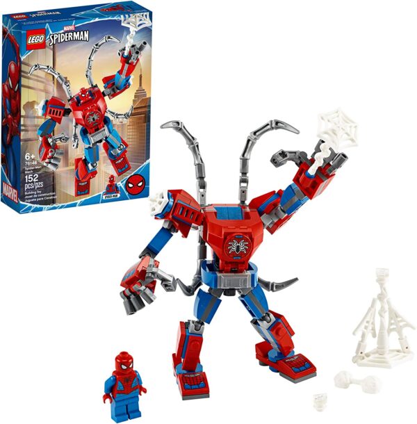 LEGO Marvel Spider-Man: Spider-Man Mech 76146 Bērnu supervaroņa konstruktors, rotaļu komplekts ar mehu un minifigūriņu, New 2020 (152 gabaliņi) 1