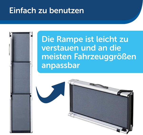 PetSafe Happy Ride kompakts teleskopisks uzbrauktuves rāmis suņiem - piemērots automašīnām, lieliem transportlīdzekļiem un 4x4 - izturīgs, viegls alumīnija rāmis, kas atbalsta jūsu mājdzīvniekus līdz 136 kg. 4