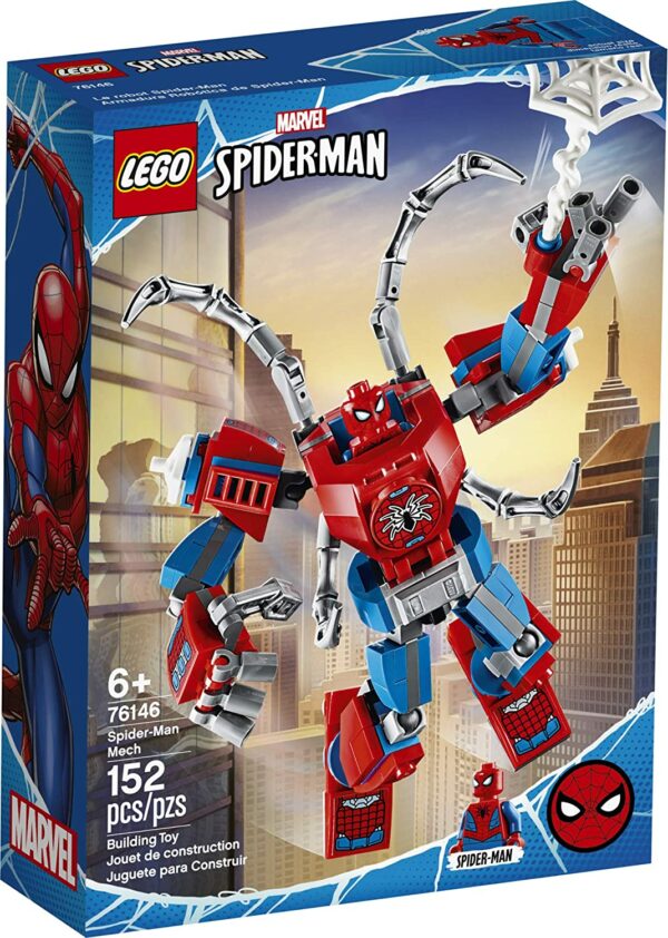 LEGO Marvel Spider-Man: Spider-Man Mech 76146 Bērnu supervaroņa konstruktors, rotaļu komplekts ar mehu un minifigūriņu, New 2020 (152 gabaliņi) 4