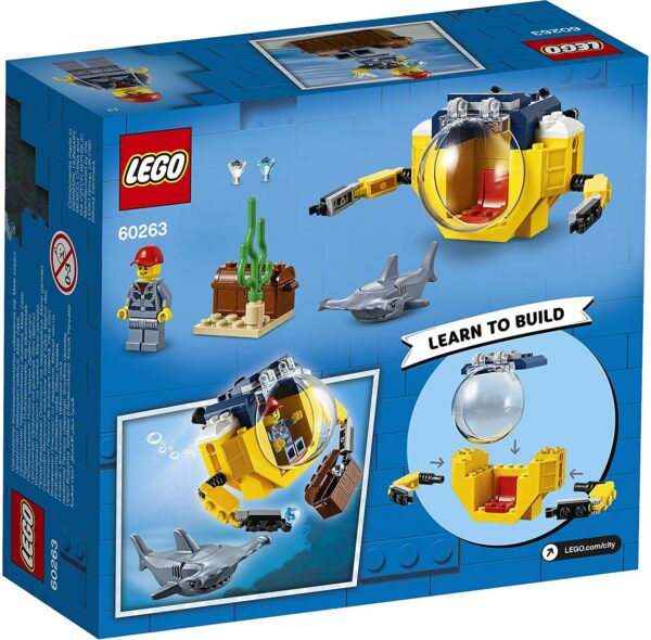 LEGO 60263 City Mini zemūdene jūras pētniekiem zemūdens komplekts, niršanas piedzīvojumu rotaļlieta bērniem 4+ gadiem 2