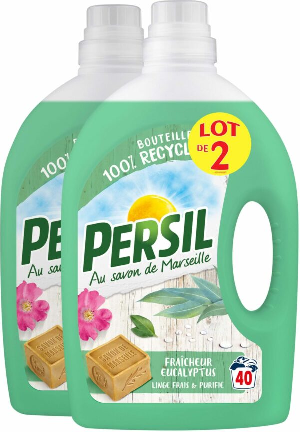 2x PERSIL L'Essentiel Eucalyptus 2L - šķidrais veļas mazgāšanas līdzeklis (Dubultais iepakojums) 1